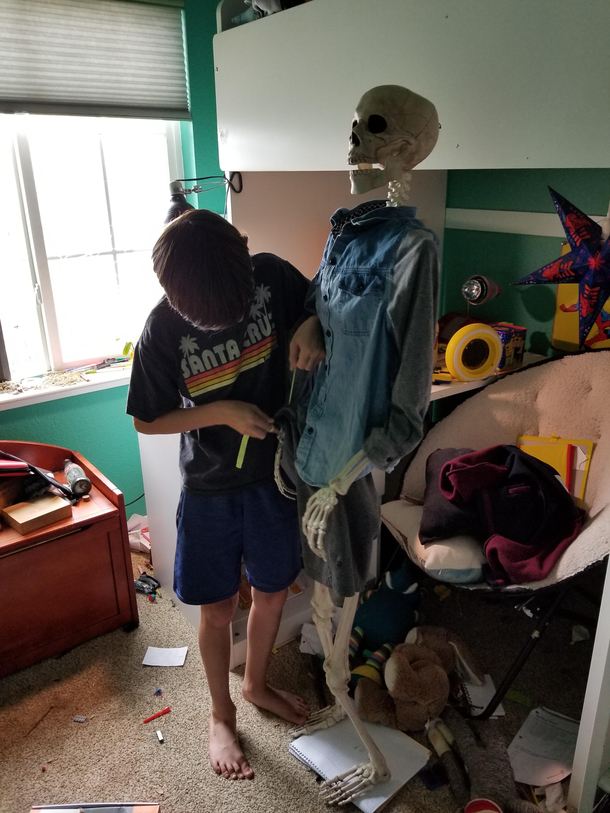 My son making friends