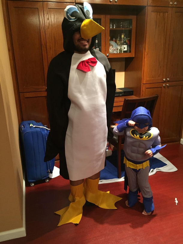 My son wanted to be Batman for Halloween and asked if I could be Penguin with him Naturally I obliged