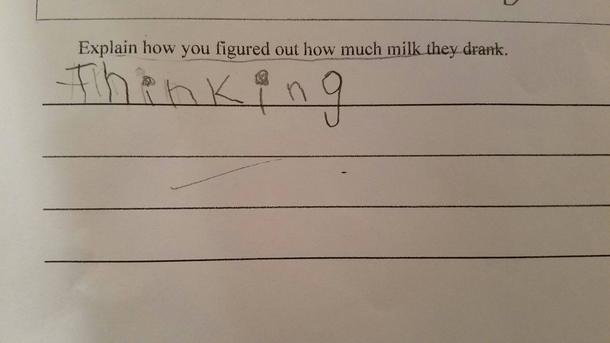 My sons best answer this week