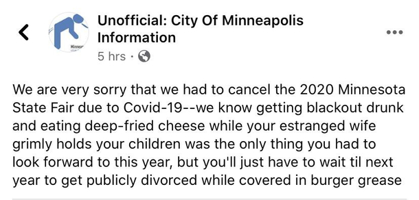 My state decided to cancel its state fair this year