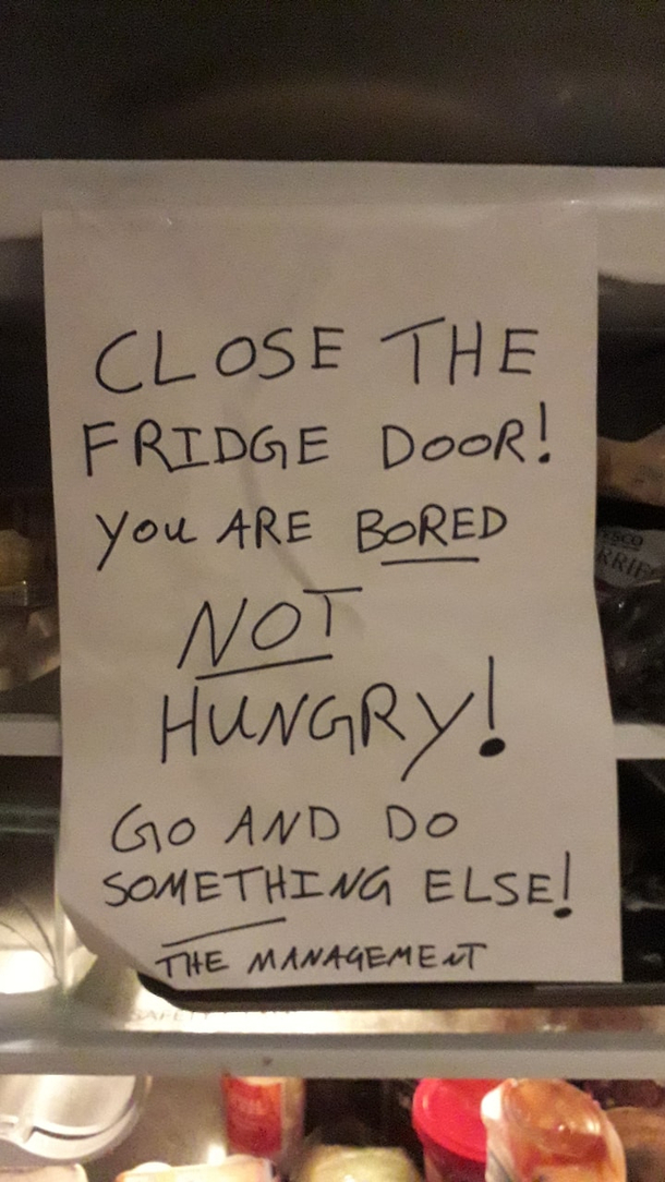 My stepmother had to put this up because of my brother