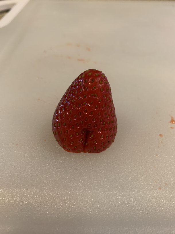 My strawberry has a butt