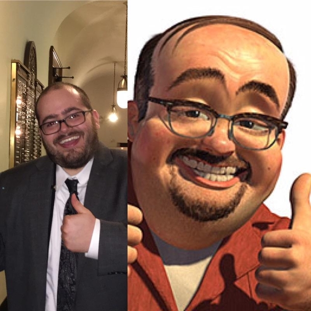 My students tell me that I look like the Chicken Man from Toy Story  I dont see the resemblance