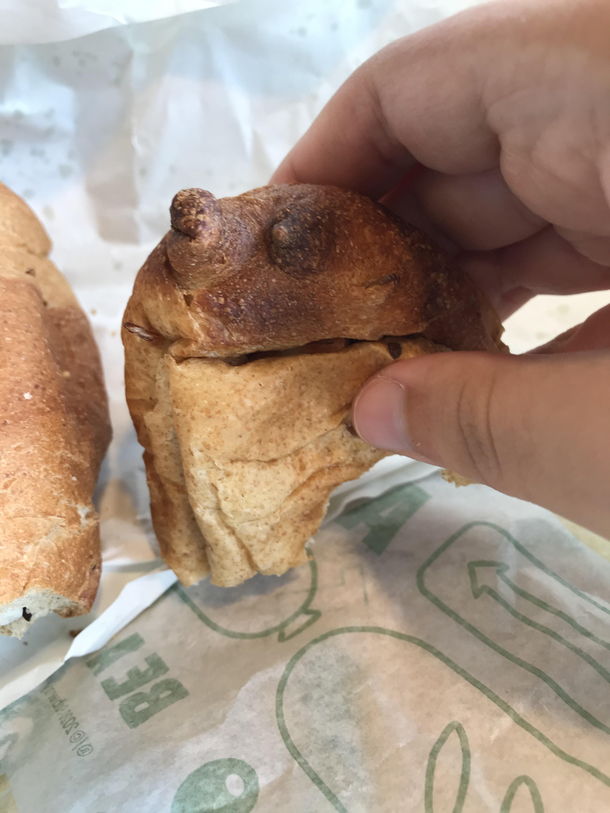My Subway sandwich is a frog