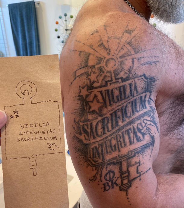My tattoo drawing vs tattoo artists result