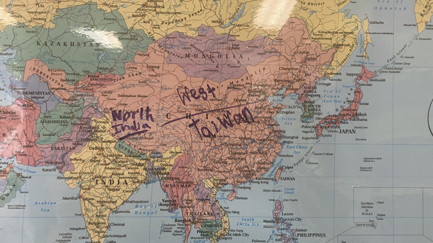 My teacher let me fix her map if I disappear you know what happened