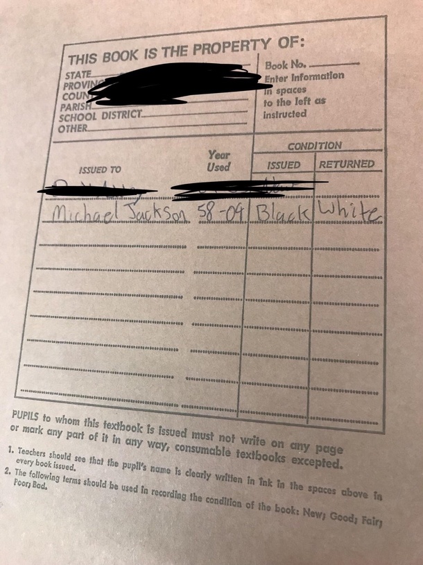 My textbook is Bad