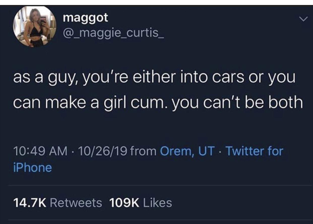 My time to shine has come I know nothing about cars 
