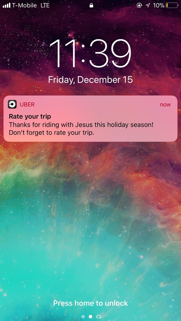 My uber drivers name is Jesus Ill just leave this here