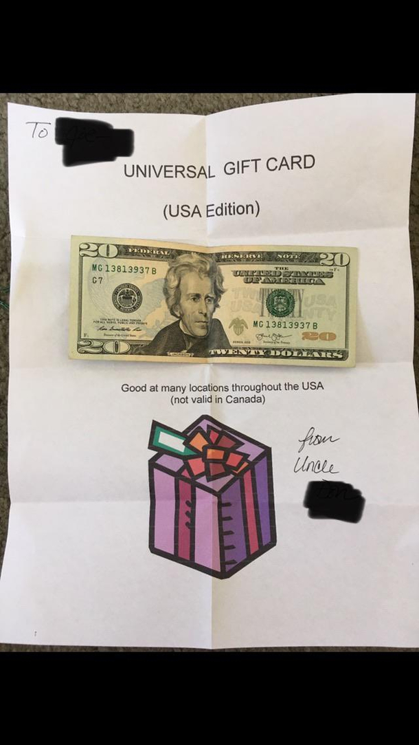 My uncle has sent me the same thing for X-Mas every year since I was a kid and I laugh every single time