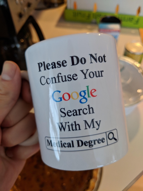 My uncle is an infectious disease doctor Found this perfect mug at his house today