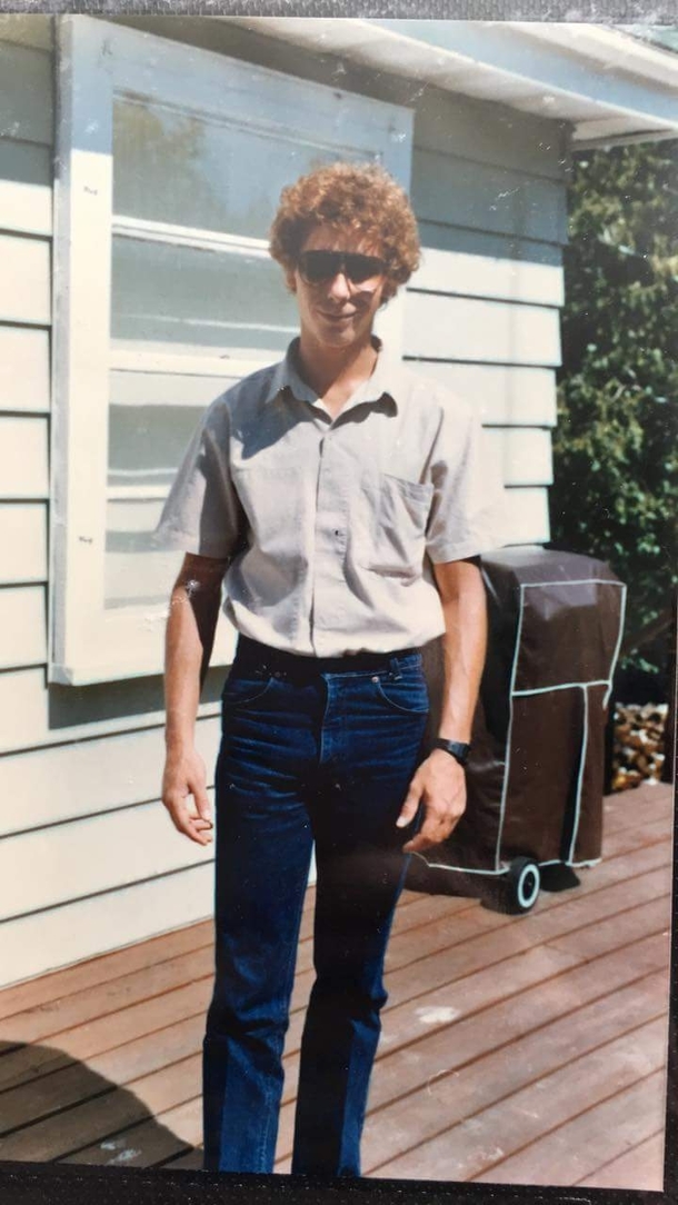 My uncle looking like Napoleon Dynamite back in the day