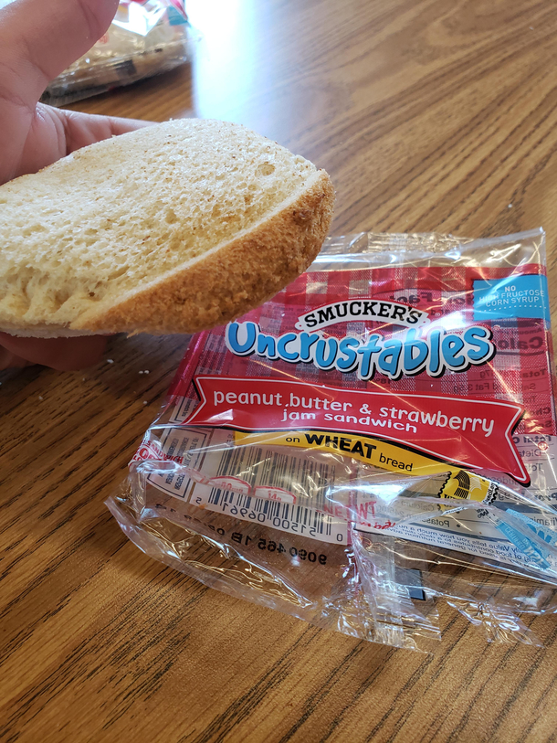 My uncrustable had crust