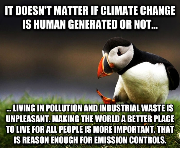 My Unpopular Opinion Puffin on climate change