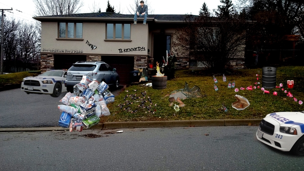 My Very religious friends asked me to check on their yo son while they were away I sent them this picture of their house
