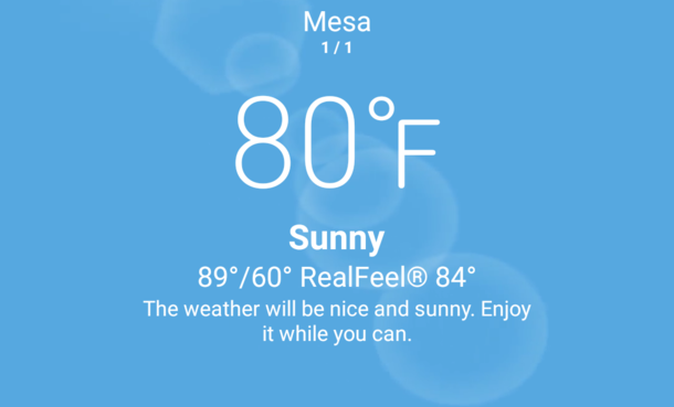 My weather app threatned me the other day