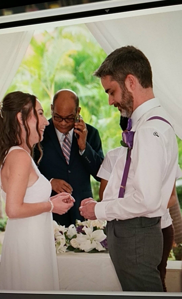My wedding Halfway through the ceremony Perfect time to take a call