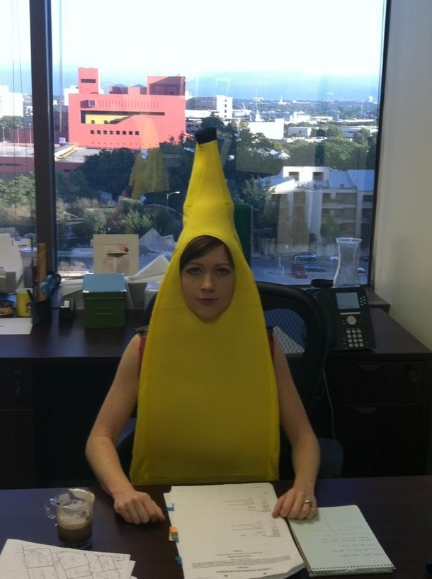 My wife an attorney wore her Halloween costume to work today