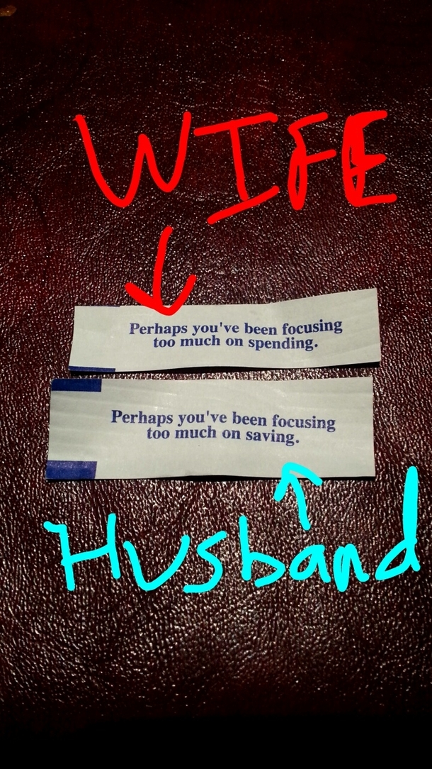 My wife and I also got some fortune cookies - Meme Guy