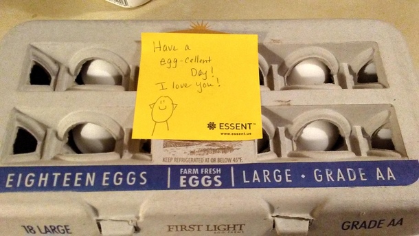 My wife and I like to hide love notes for each other