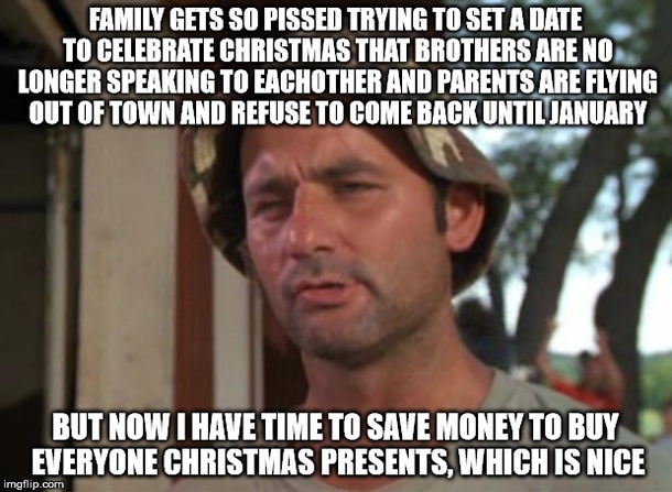 My wife and I were going to do shitty personalized homemade gifts this year