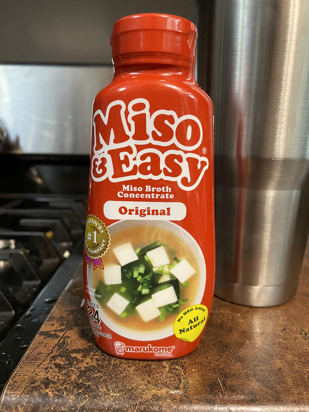 My wife brought home this broth concentrate knowing how I love miso broth When she showed me all I heard was me so easy