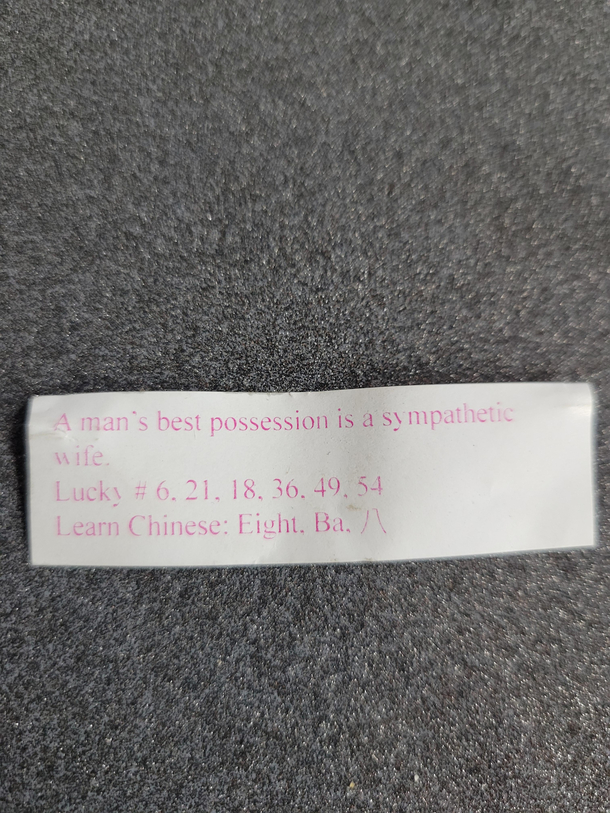 My wife didnt find this one very funny