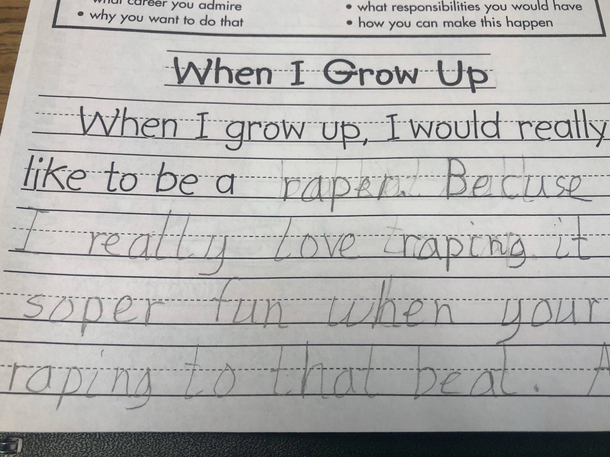 My wife is a rd grade teacher this was an in class assignment today