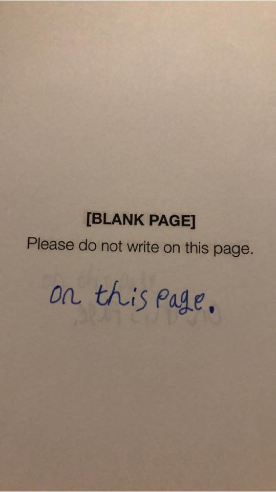 My wife is a teacher and one of her students wrote this on an exam paper Apologies if this sort of thing has been posted before