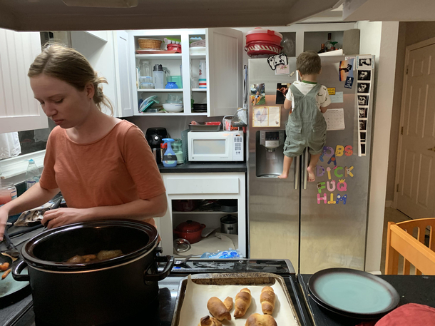 My wife is getting ready to cook us dinner
