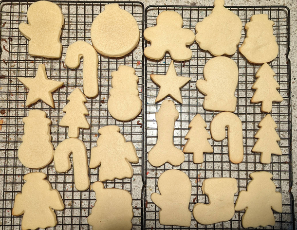 My wife is having a cookie decoratingexchange with a few of her friends She asked me to bake her some sugar cookies to decorate