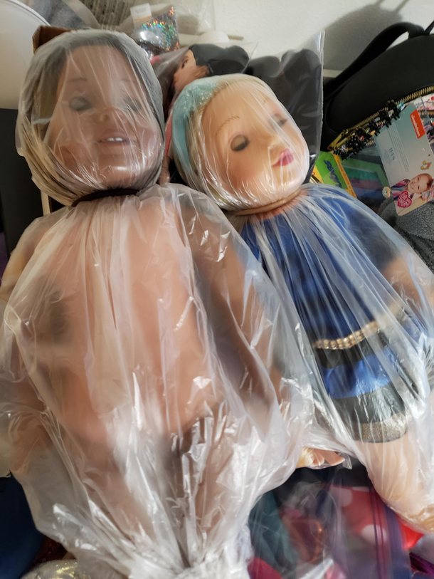 My wife is packing my kids toys for a move
