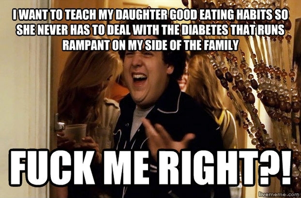 My wife is pissed at me because I got an attitude when I found out that her family gives our  month old daughter a lot of sugary snacks