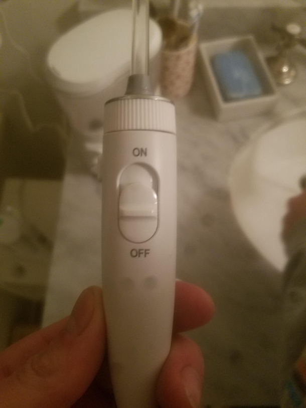 My wife just accidentally sprayed me in the ear with her water pick because of the complicated controls