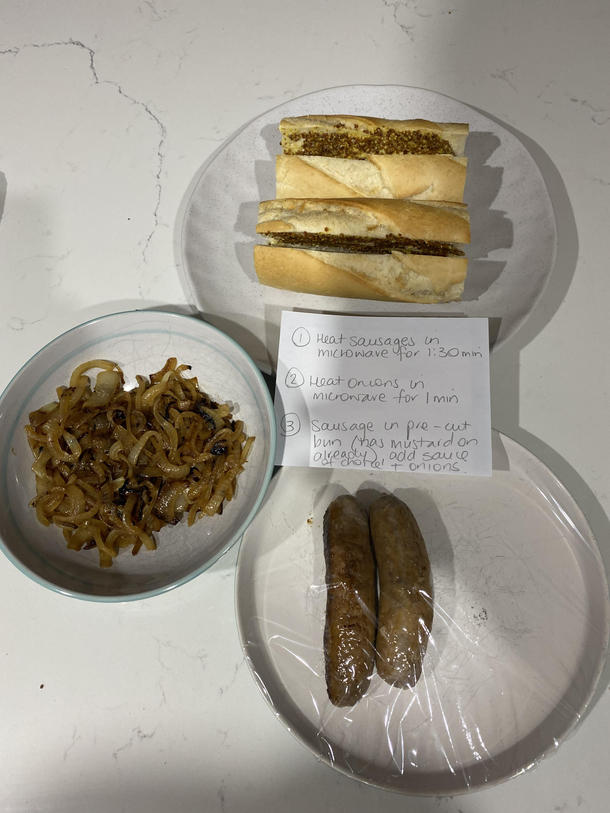 My wife left me instructions for dinner She thinks she married a moron