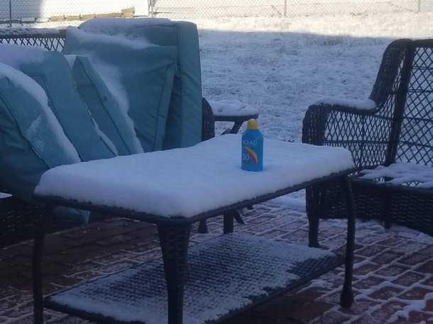 My wife left the sunscreen out last weekend