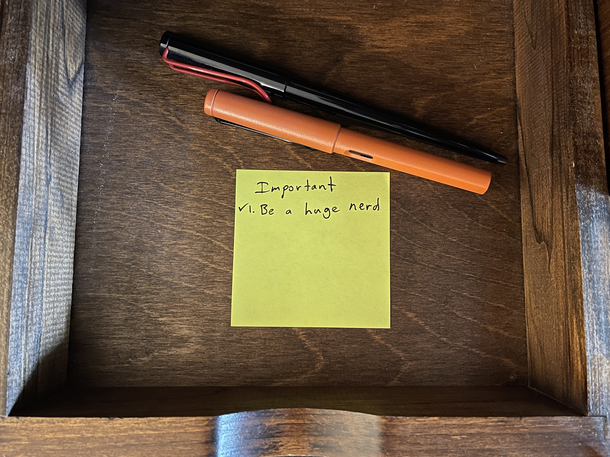My wife likes to leave sweet love notes around the house for me to find