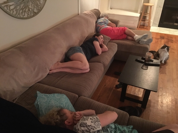 My wife loves to take a nap whenever possible Her mom and grandma came to town to visit and now I can see where she gets it from