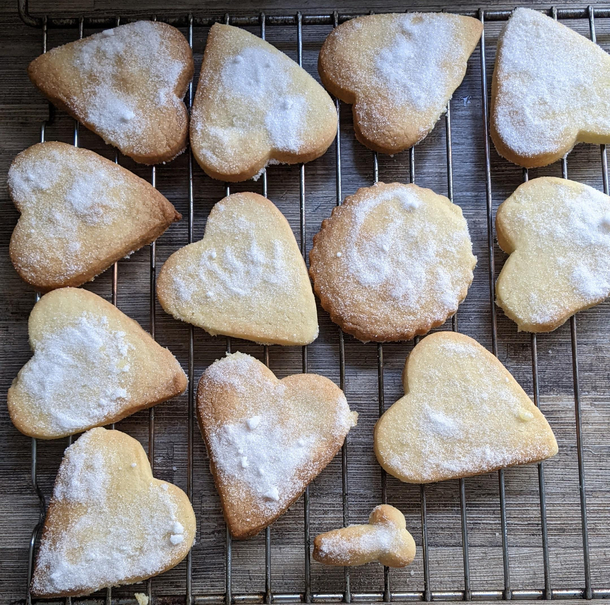 My Wife made me some shortbread aah love hearts