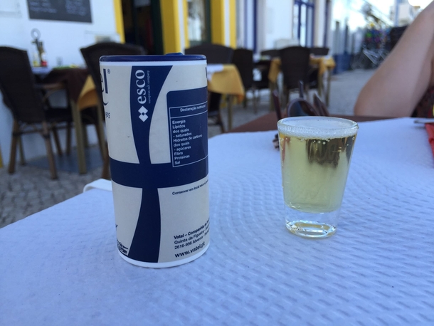 My wife ordered a small beer Salt shaker for size comparison