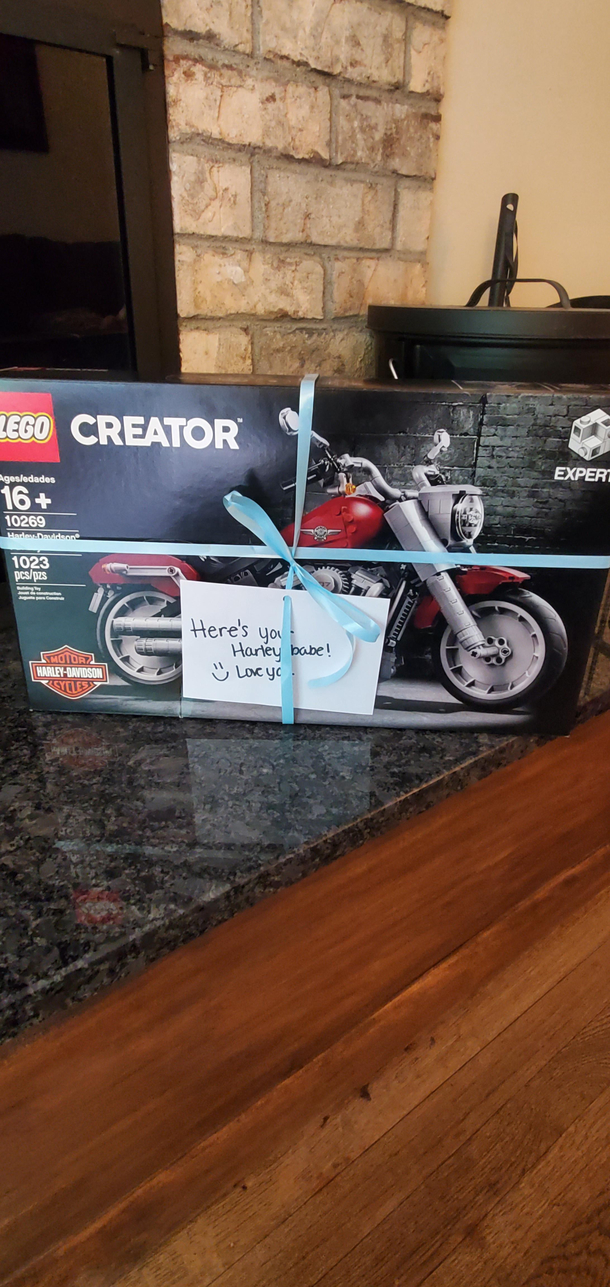 My Wife out Dad joked me I always joked I wanted a Harley but instead got a daughter finally got my bike