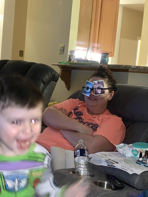 My wife told my son to look her in the eyes he thought he was in trouble for a second