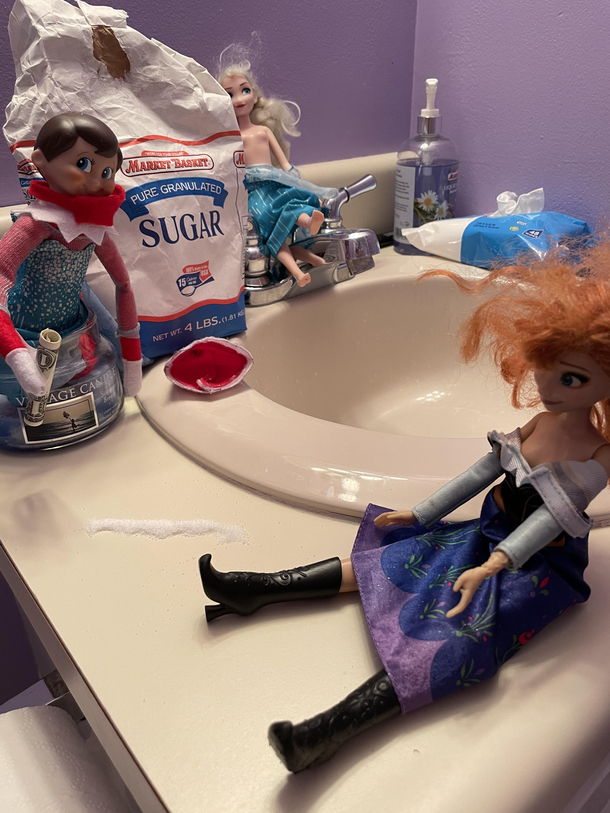 My wife was not impressed with the Elfs antics last night