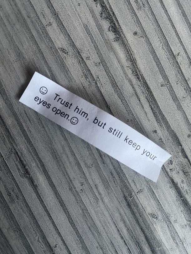 My wifes fortune cookie is trying to sabotage our marriage