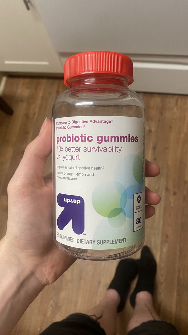 My wifes vitamins increase her survivability chances in a fight against yogurt by 