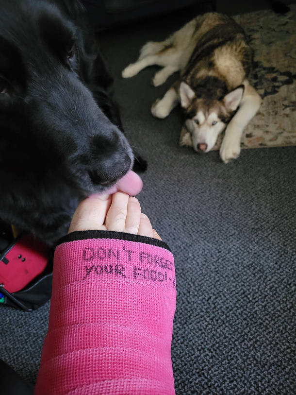 My wifes way of reminding me to take my food to work