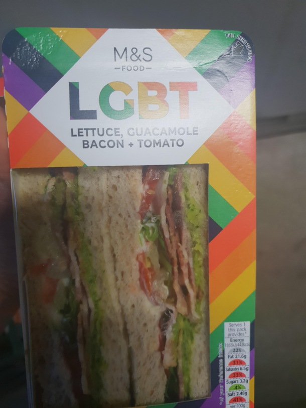 My work stocking a new sandwich