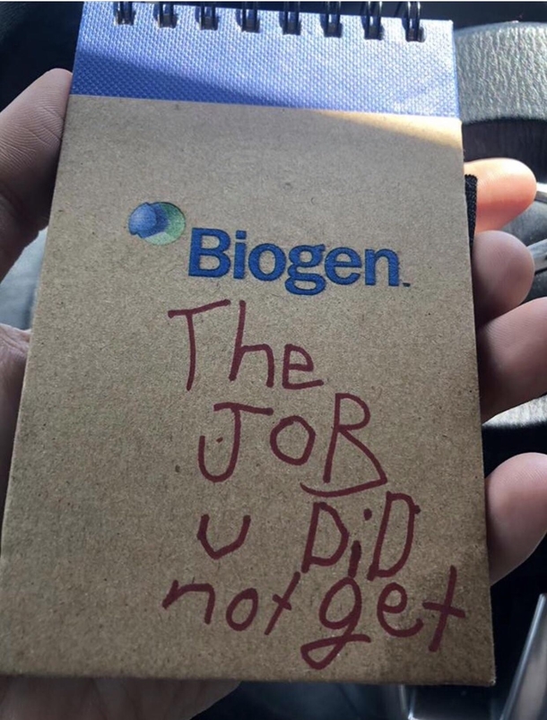 My  year old daughter is savage I got a mini notebook amp other items from a company I interviewed with she warned me that the notebook would be a sad reminder of the job you didnt get if I didnt land the job Two months later she handed this to me I nearl