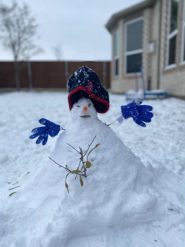 My  year old daughter made this anatomically correct snowman