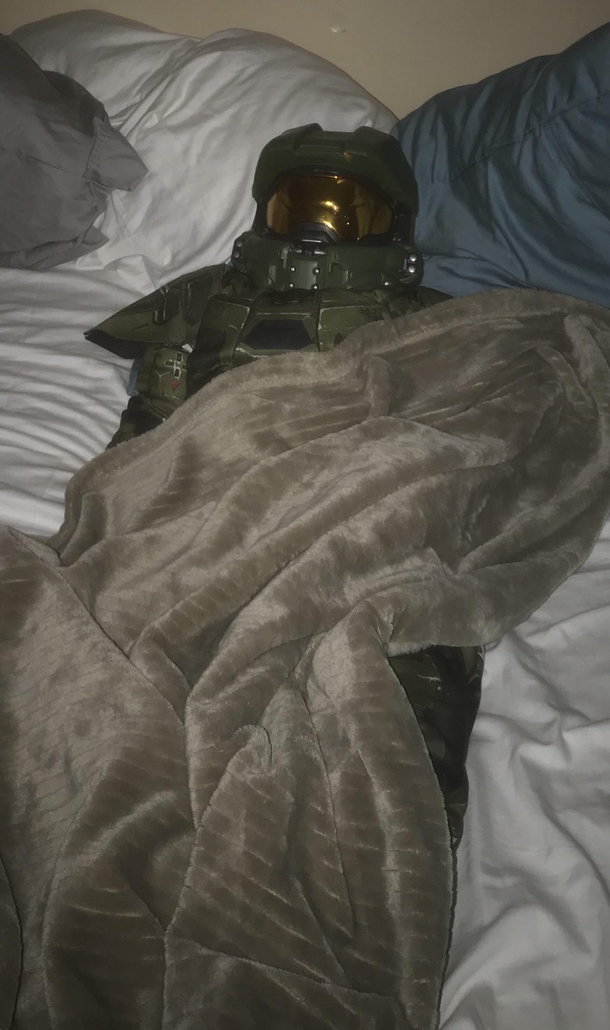 My  year old fast asleep Second night he has slept in this costume